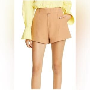 Jonathan Simkhai Size 8 Jett Menswear Remix Cargo Micro Shorts Nutmeg Tan